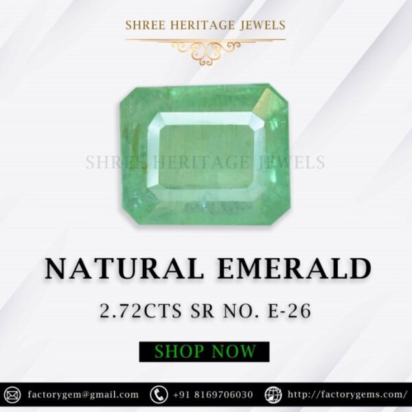 2.72 Carat Natural Emerald Stone