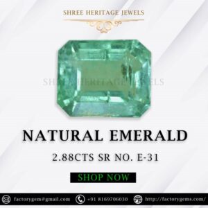 2.88 Carat Natural Emerald Stone