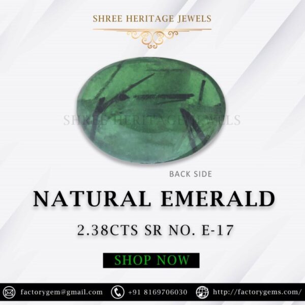 2.38 Carat Natural Emerald Stone - Image 3
