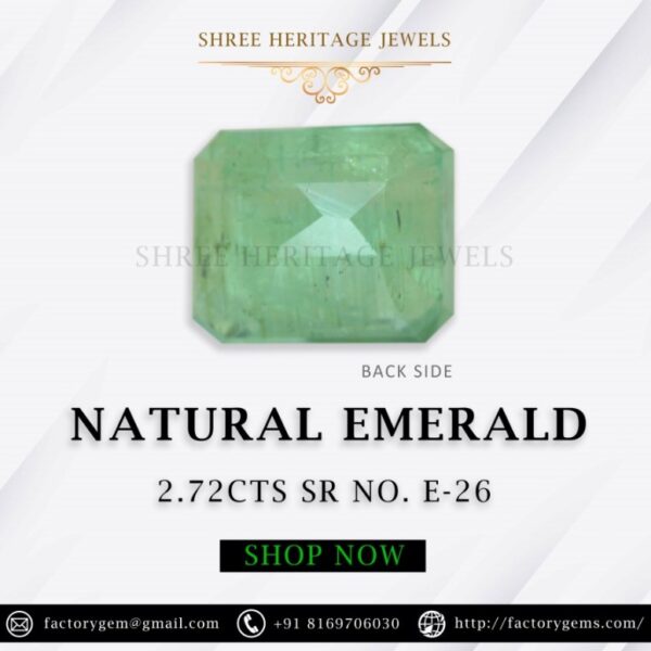 2.72 Carat Natural Emerald Stone - Image 3