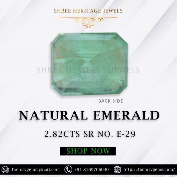 2.82 Carat Natural Emerald Stone - Image 3