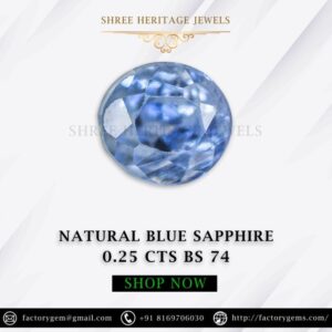 0.25 Carat Natural Blue Sapphire Stone