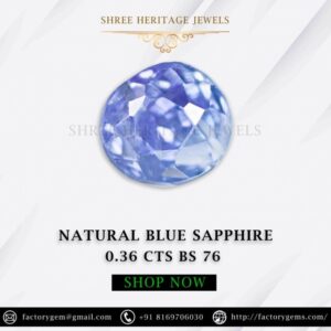 0.36 Carat Natural Blue Sapphire Stone