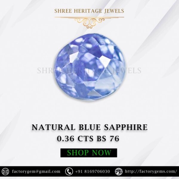 0.36 Carat Natural Blue Sapphire Stone