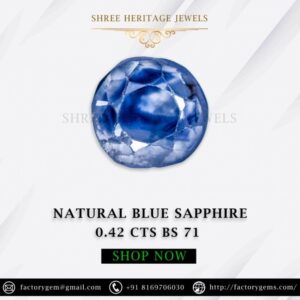 0.42 Carat Natural Blue Sapphire Stone