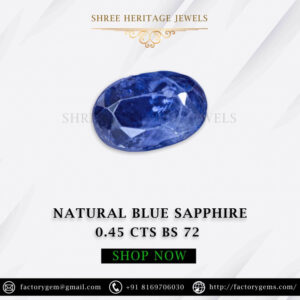 0.45 Carat Natural Blue Sapphire Stone