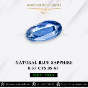 0.57 Carat Natural Blue Sapphire Stone