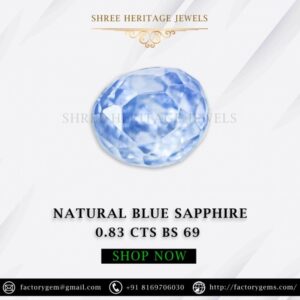 0.83 Carat Natural Blue Sapphire Stone