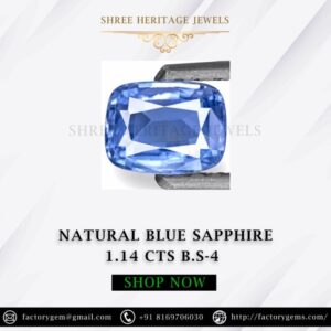 1.14 Carat Natural Blue Sapphire Stone
