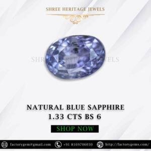 1.33 Carat Natural Blue Sapphire Stone