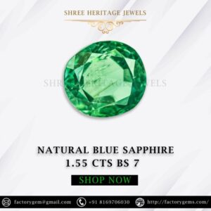 1.55 Carat Natural Blue Sapphire Stone