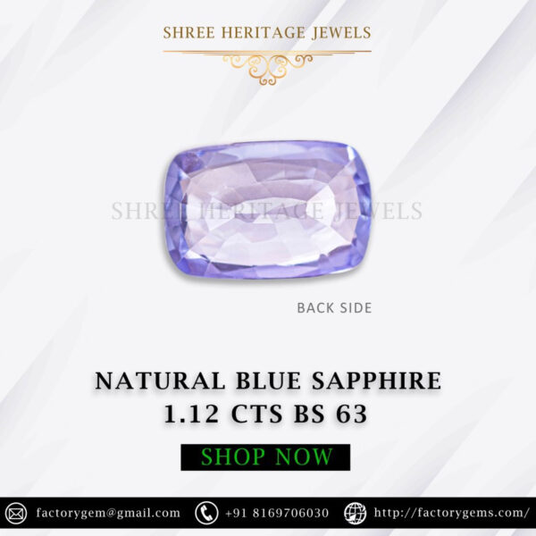 1.12 Carat Natural Blue Sapphire Stone