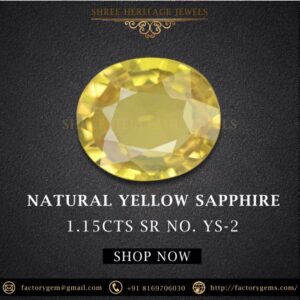 1.15 Carat Natural Yellow Sapphire Stone