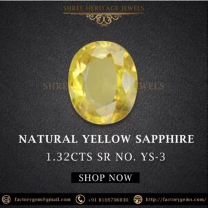 1.32 Carat Natural Yellow Sapphire Stone