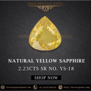 2.23 Carat Natural Yellow Sapphire Stone