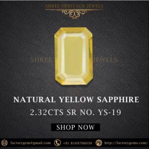 2.32 Carat Natural Yellow Sapphire Stone