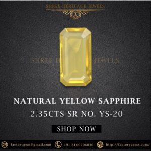 2.35 Carat Natural Yellow Sapphire Stone