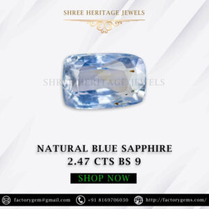 2.47 Carat Natural Blue Sapphire Stone