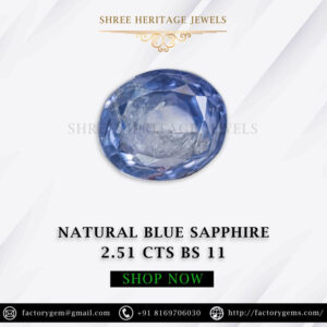2.51 Carat Natural Blue Sapphire Stone