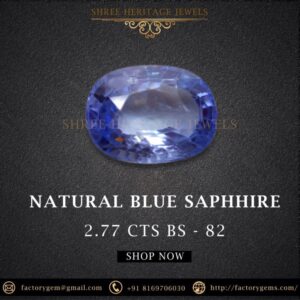 2.77 Carat Natural Blue Sapphire Stone