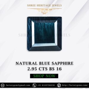 2.95 Carat Natural Blue Sapphire Stone