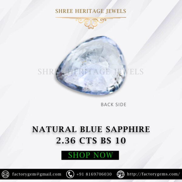 2.36 Carat Natural Blue Sapphire Stone - Image 2