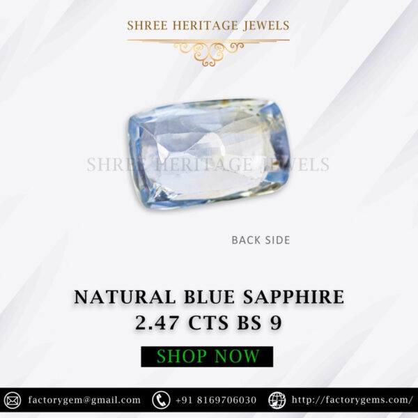 2.47 Carat Natural Blue Sapphire Stone - Image 2