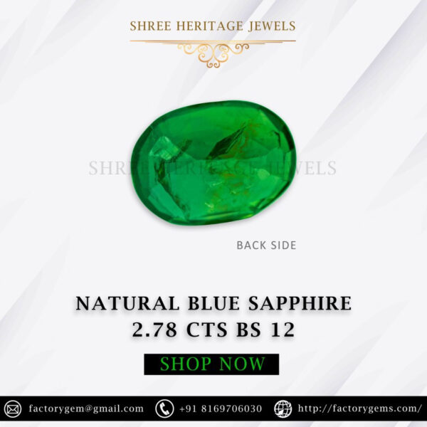 2.78 Carat Natural Blue Sapphire Stone - Image 2