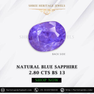 2.80 Carat Natural Blue Sapphire Stone