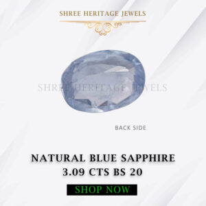3.09 Carat Natural Blue Sapphire Stone