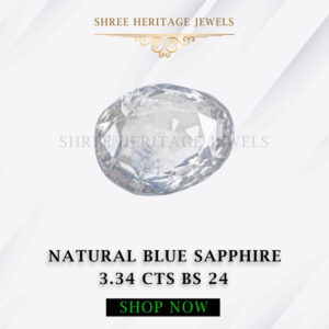 3.34 Carat Natural Yellow Blue Sapphire Stone
