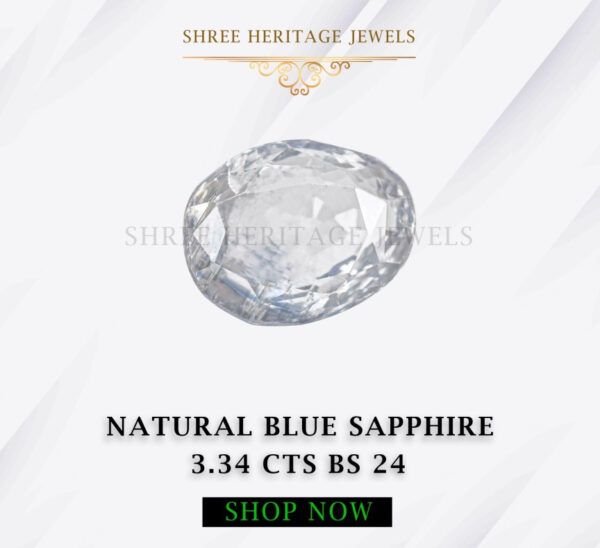 3.34 Carat Natural Yellow Blue Sapphire Stone