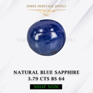 3.79 Carat Natural Blue Sapphire Stone