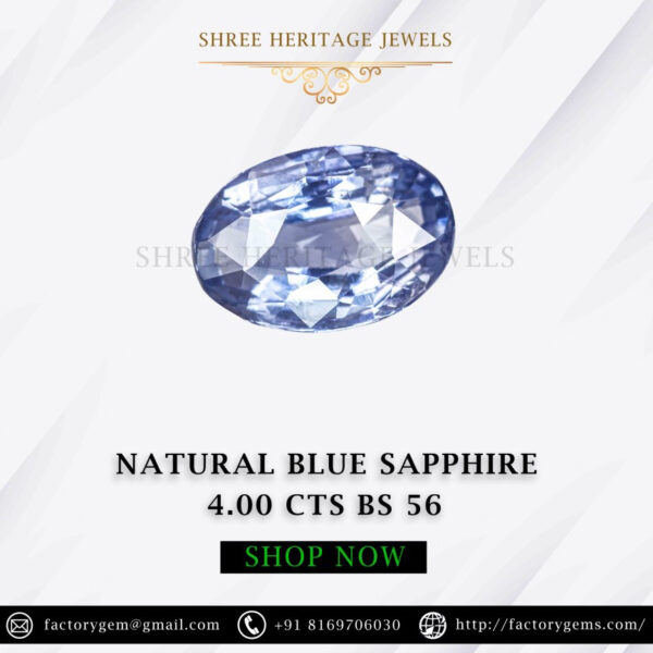 4.00 Carat Natural Blue Sapphire Stone - Image 2