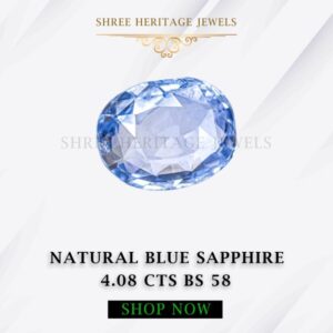 4.08 Carat Natural Blue Sapphire Stone