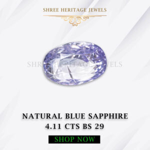4.11 Carat Natural Blue Sapphire Stone