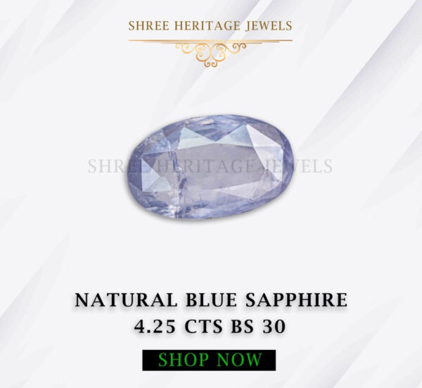 4.25 Carat Natural Blue Sapphire