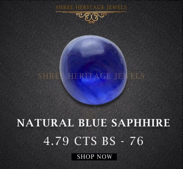 4.79 Carat Natural Blue Sapphire Stone