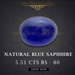 5.51 Carat Natural Blue Sapphire Stone