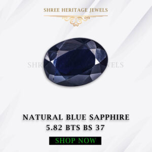 5.82 Carat Natural Blue Sapphire Stone