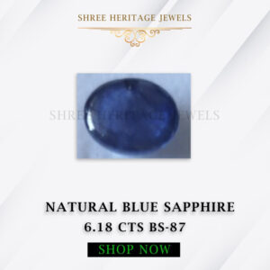 6.18 Carat Natural Blue Sapphire Stone