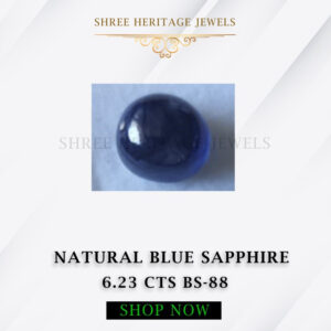 6.23 Carat Natural Blue Sapphire Stone