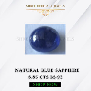6.85 Carat Natural Blue Sapphire Stone
