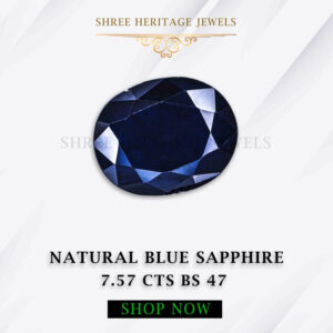 7.57 Carat Natural Blue Sapphire Stone