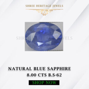 8.00 Carat Natural Blue Sapphire Stone