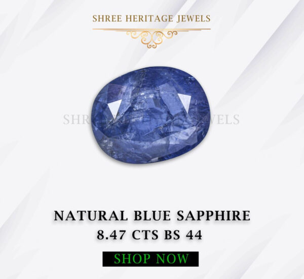 8.47 Carat Natural Blue Sapphire Stone
