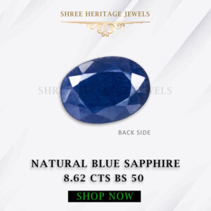 8.62 Carat Natural Blue Sapphire Stone