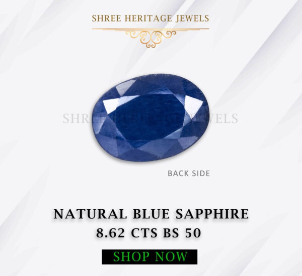 8.62 Carat Natural Blue Sapphire Stone