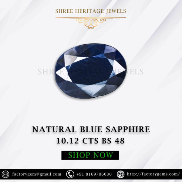 10.12 Carat Natural Blue Sapphire Stone