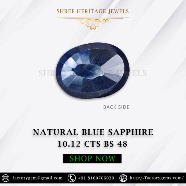 10.12 Carat Natural Blue Sapphire Stone - Image 2